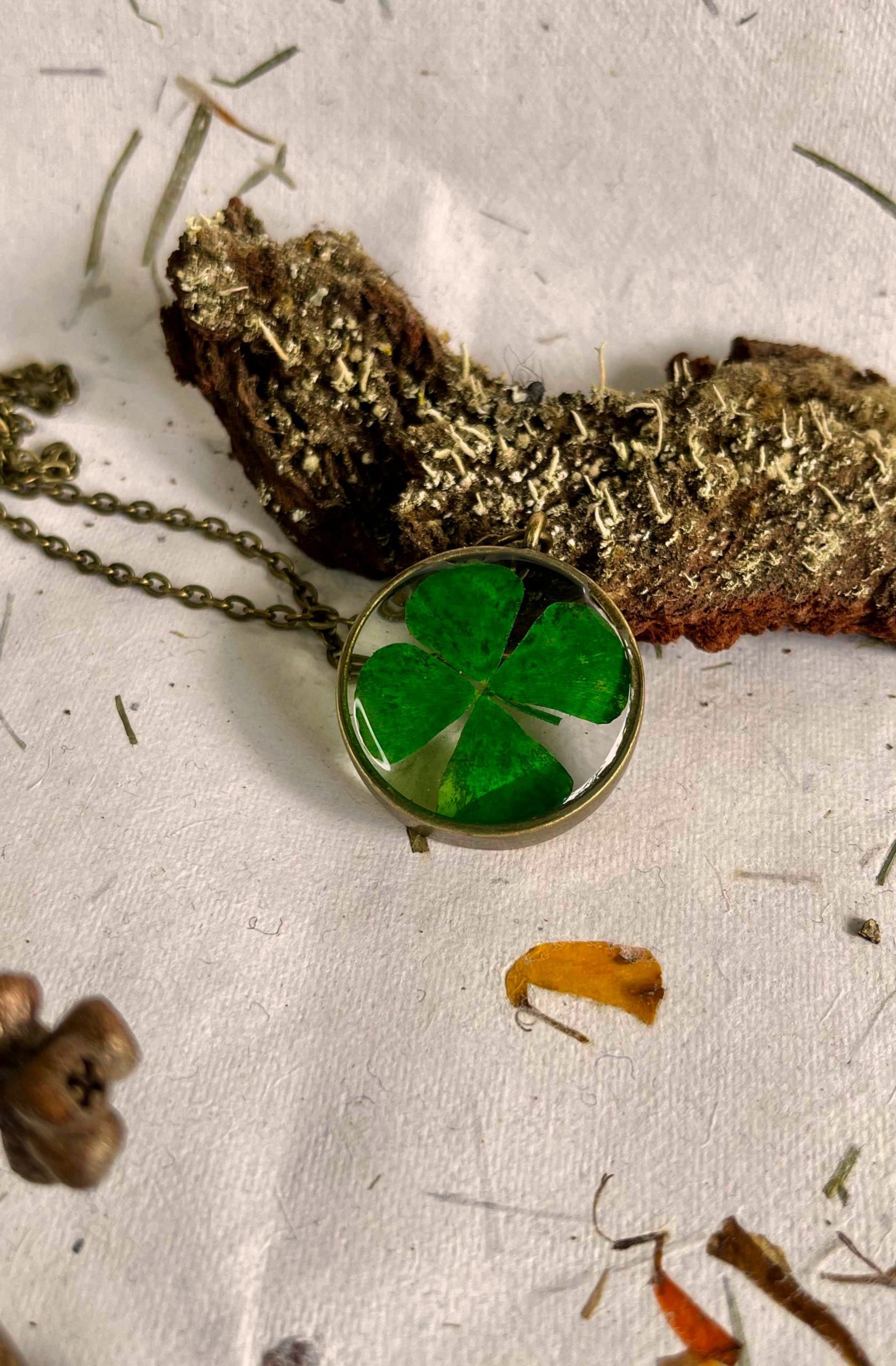 Buy Fablestreet Four-Leaf Clover Sterling Silver Necklace Online