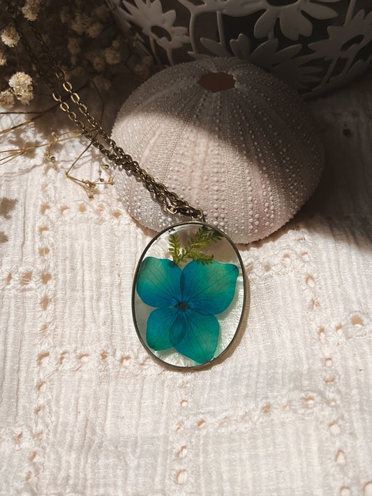 Azure Hydrangea Necklace